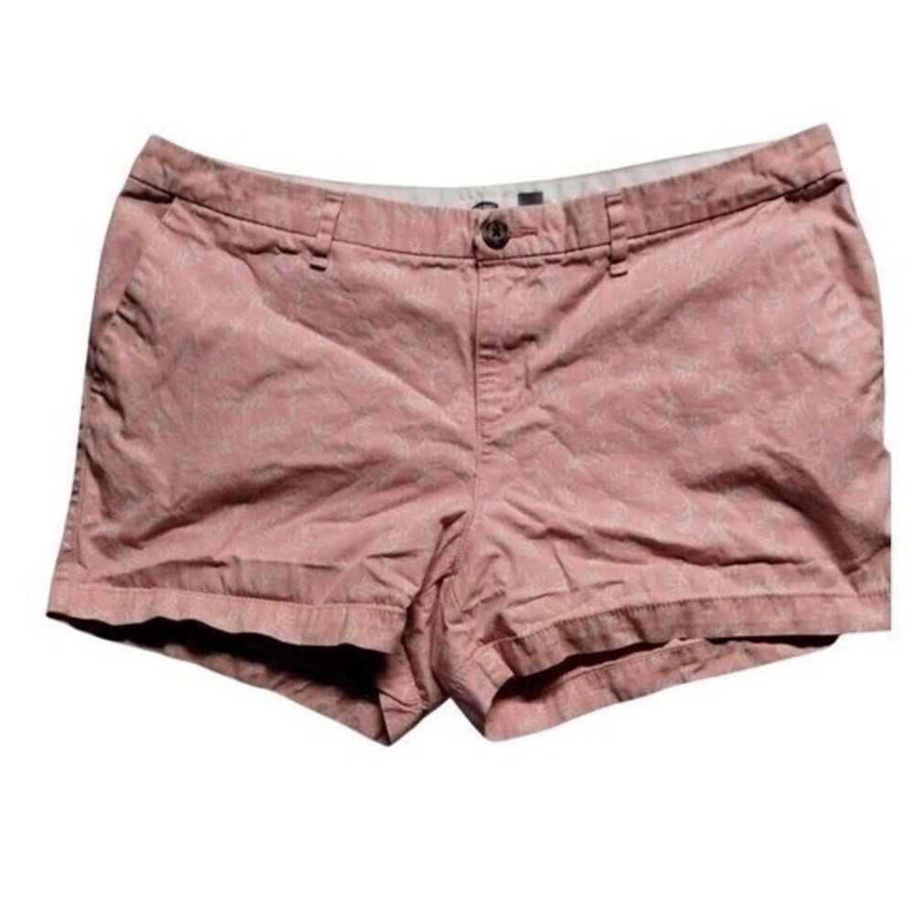 Old Navy Pink Palm Leaf Chino Shorts Women's Size 12 Casual Summer
